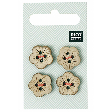 Boutons en forme de fleur - Rico