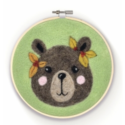 Crafty Kit -  Floral Bear - laine cardée