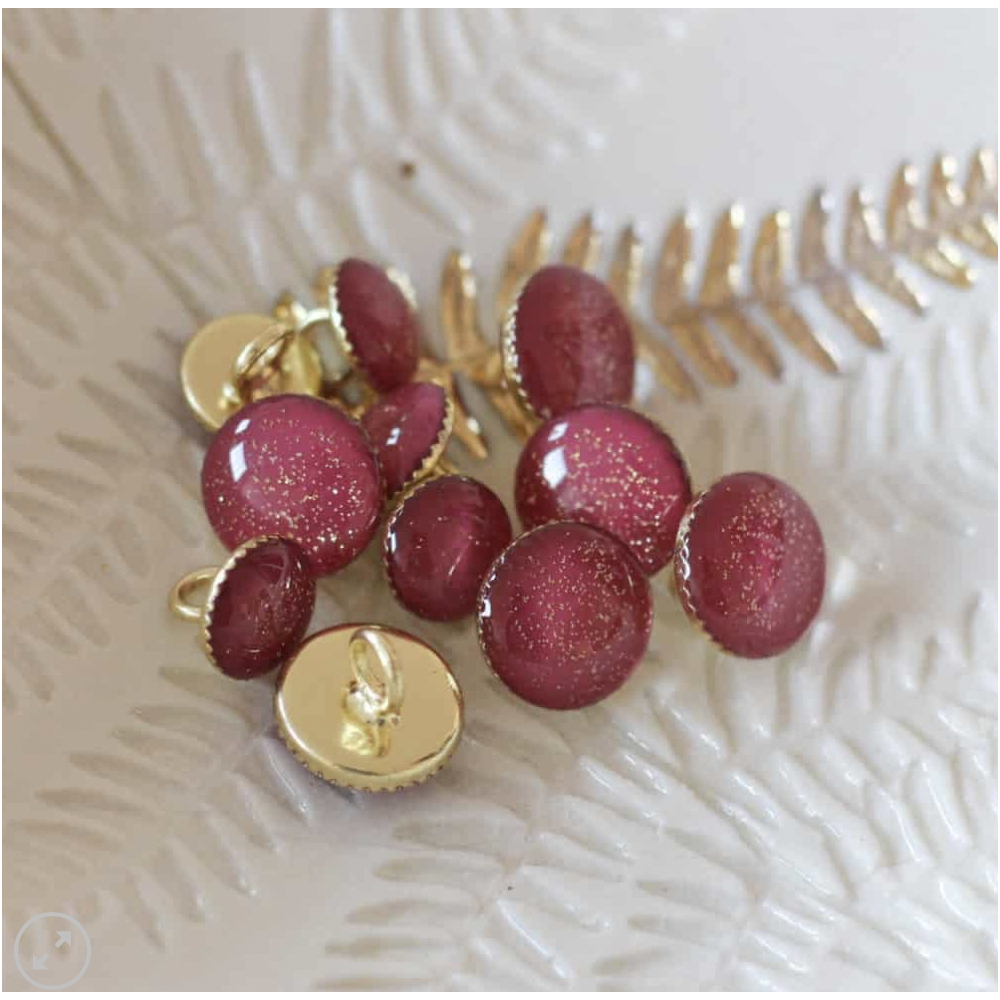 Boutons de bottine pailletté or - Lise Tailor