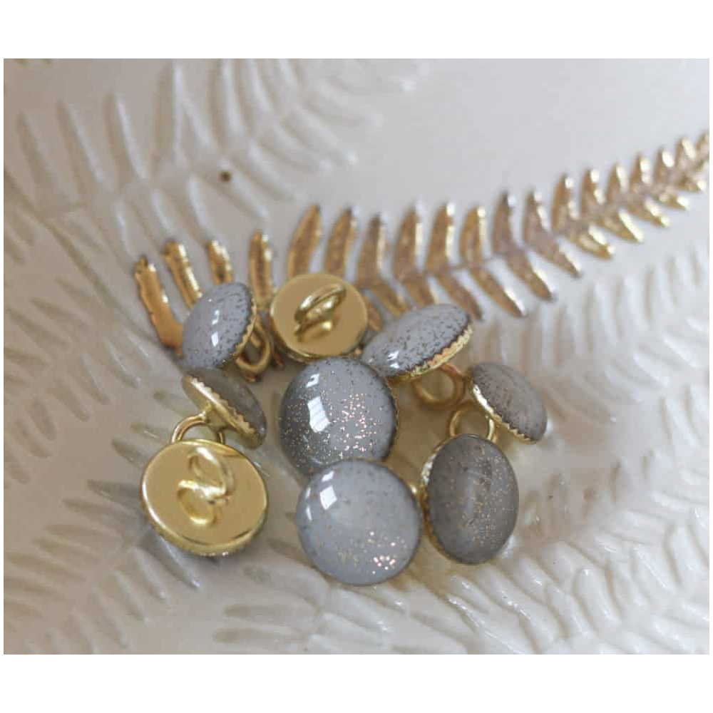 Boutons de bottine pailletté or - Lise Tailor