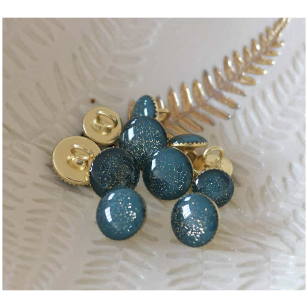 Boutons de bottine pailletté or - Lise Tailor
