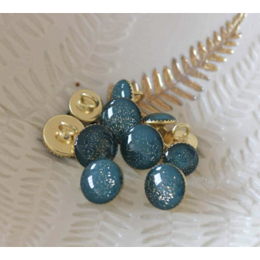 Boutons de bottine pailletté or - Lise Tailor