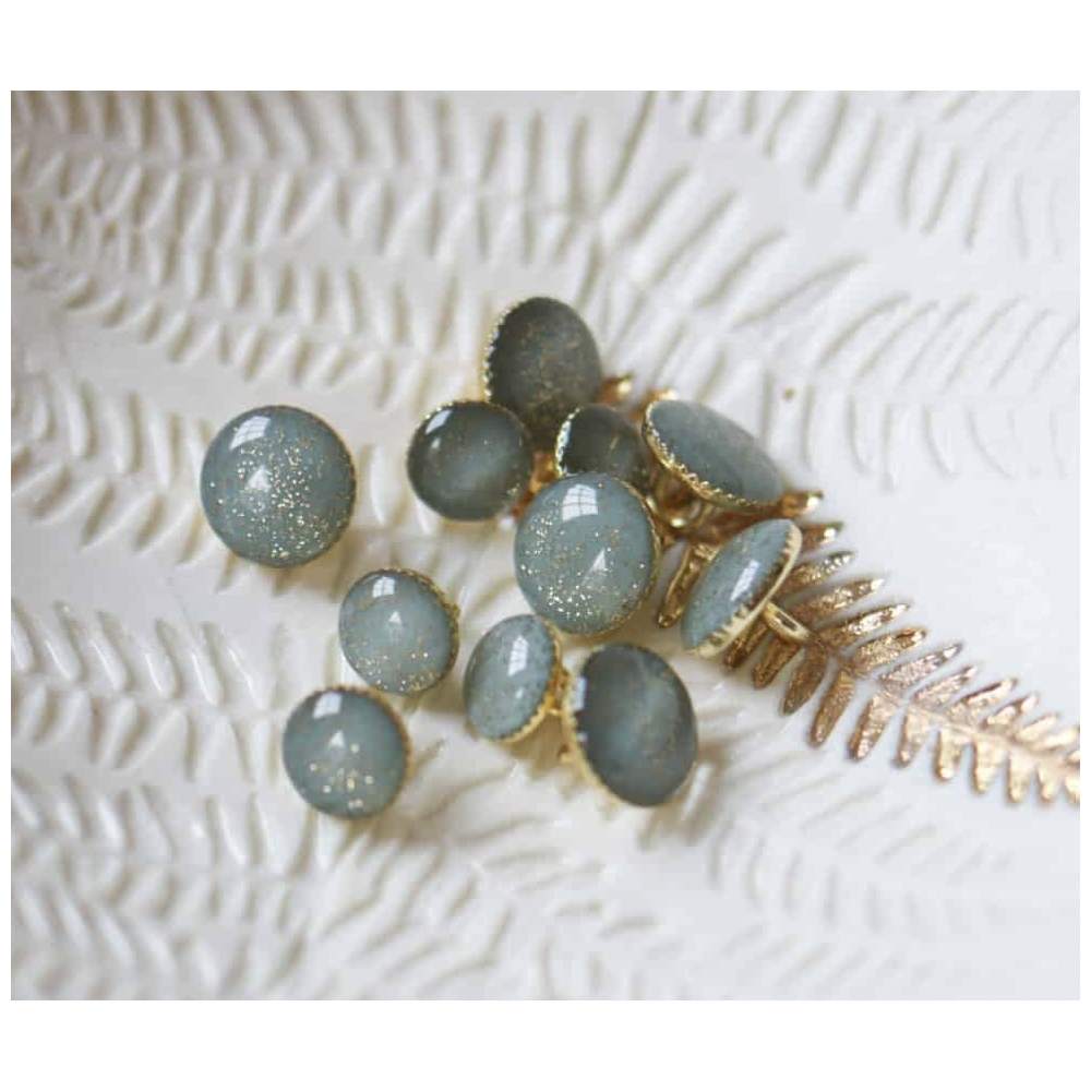 Boutons de bottine pailletté or - Lise Tailor