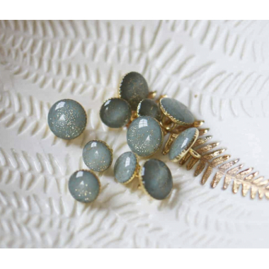 Boutons de bottine pailletté or - Lise Tailor