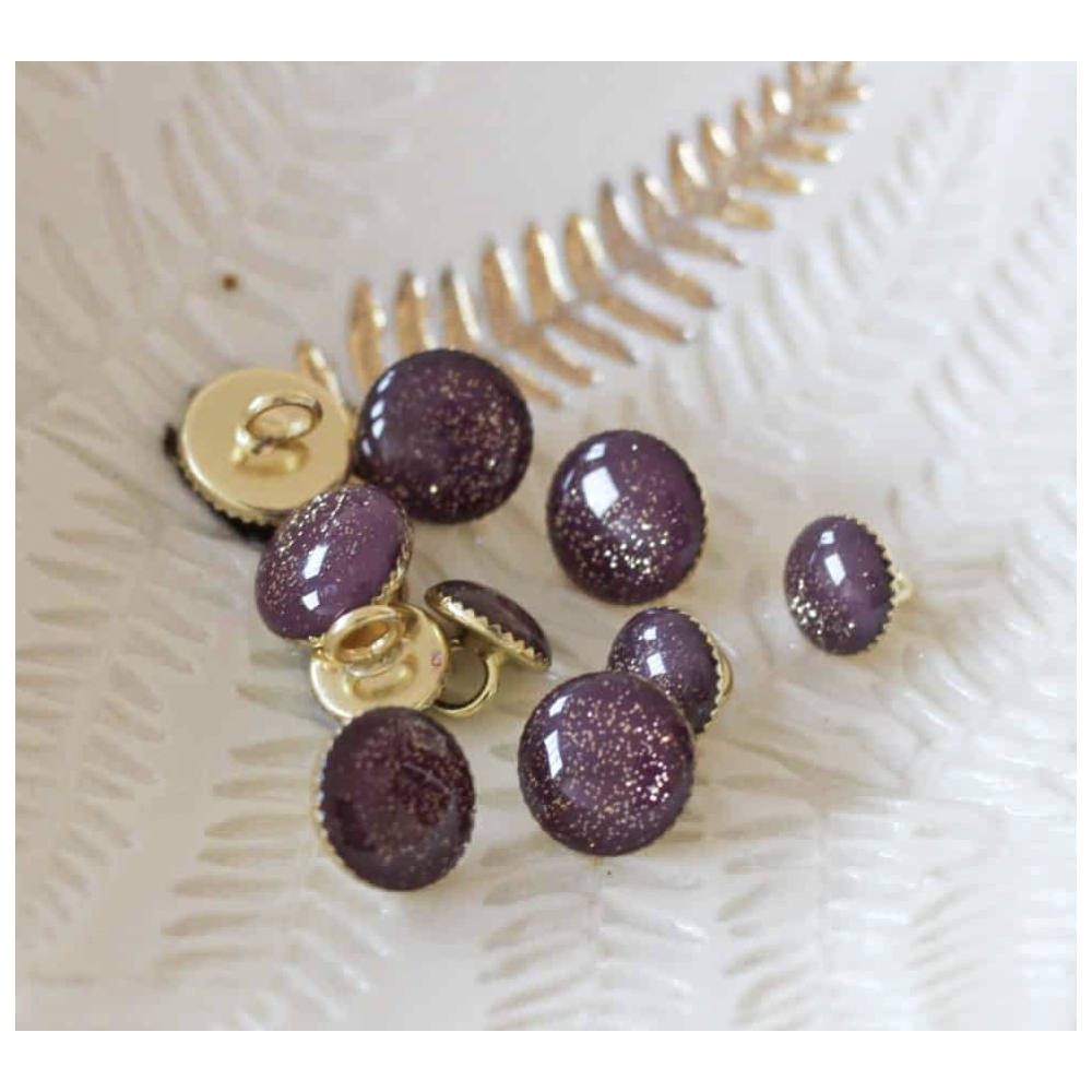 Boutons de bottine pailletté or - Lise Tailor