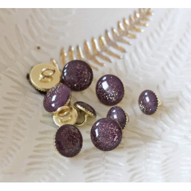 Boutons de bottine pailletté or - Lise Tailor